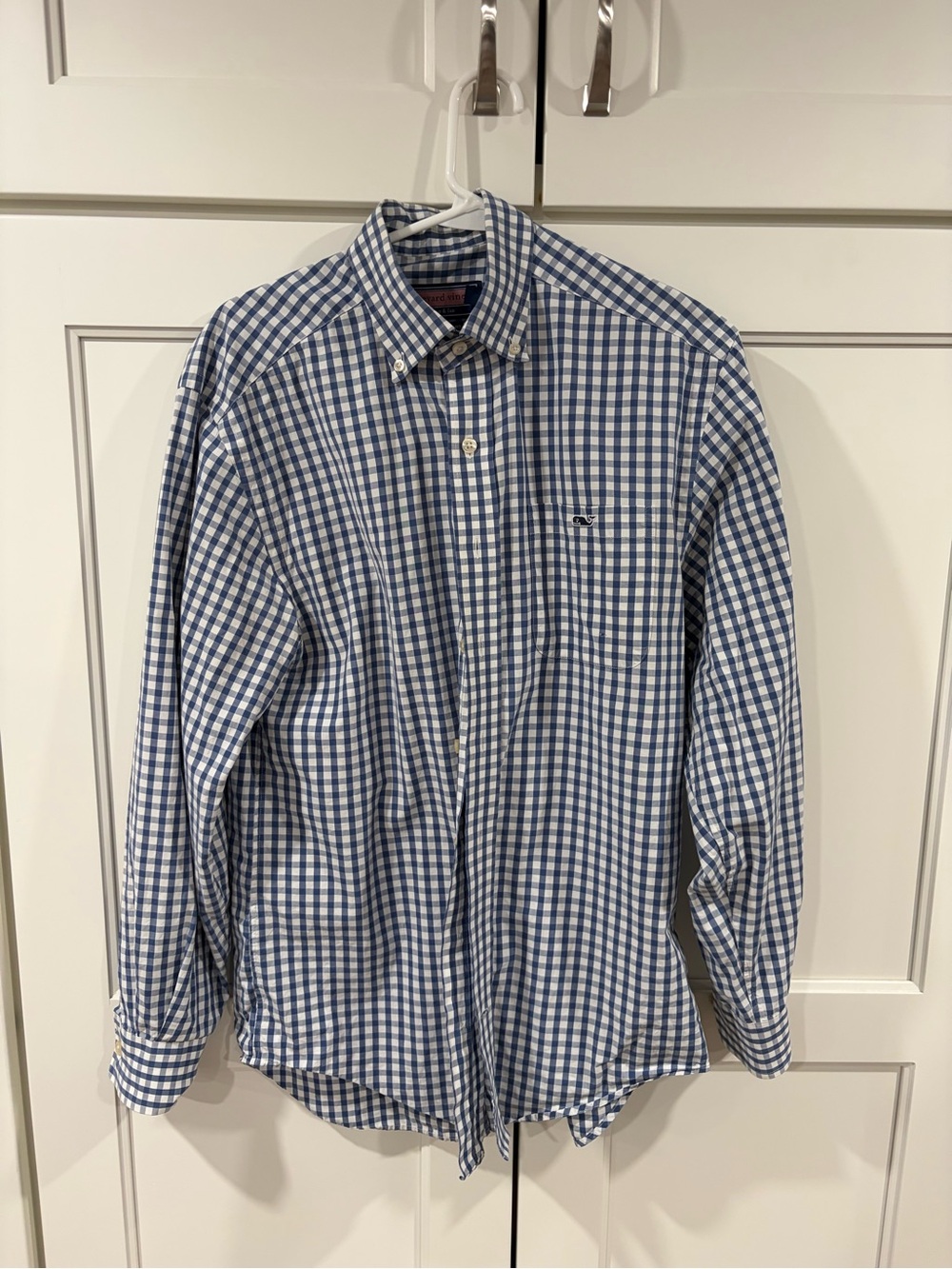 Vineyard Vines Classic Blue Check Button-Down Mens Shirt